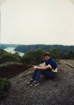 Karin rests before starting back down