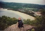 Below Pete is the shoreline and Lyngdal